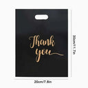 100Pcs Black Gift Bags For Thanksgiving Events Premium Packaging For Party Decor