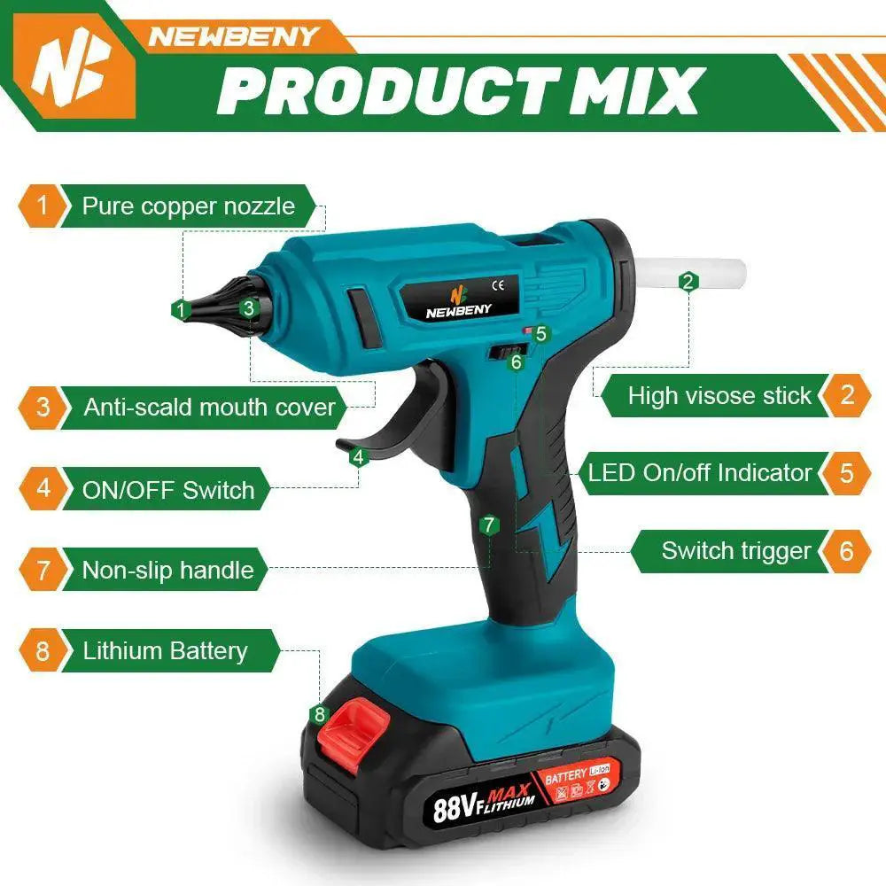 100w-2800c-cordless-hot-melt-glue-gun-portable-rechargeable-160953 - OurLum.com