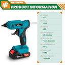 100W 280°C Cordless Hot Melt Glue Gun Portable Rechargeable