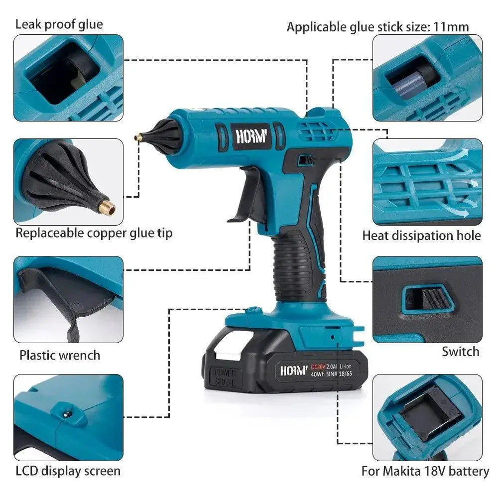 100w-cordless-electric-hot-melt-glue-gun-for-makita-216987 - OurLum.com