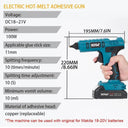 100W Cordless Electric Hot Melt Glue Gun for Makita