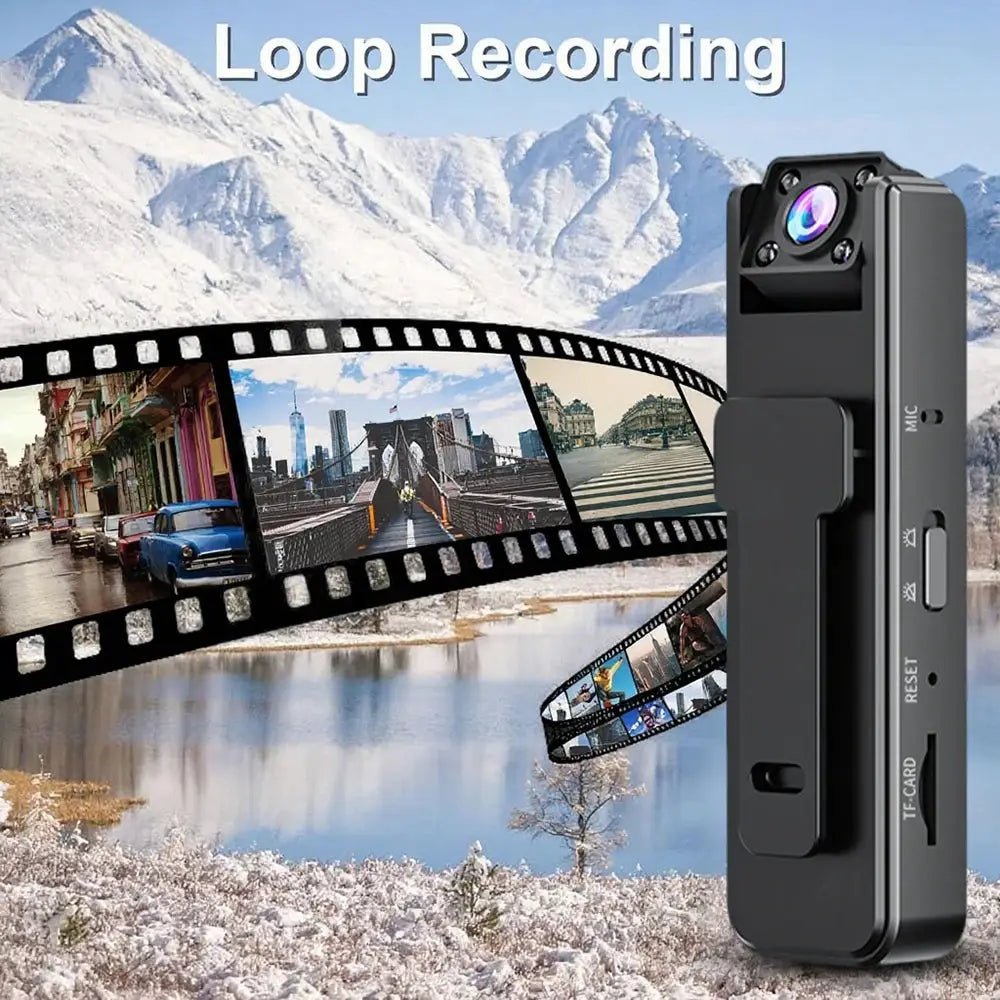 1080P Mini Body Camera With Audio Hands Free Waterproof Wearable Cam