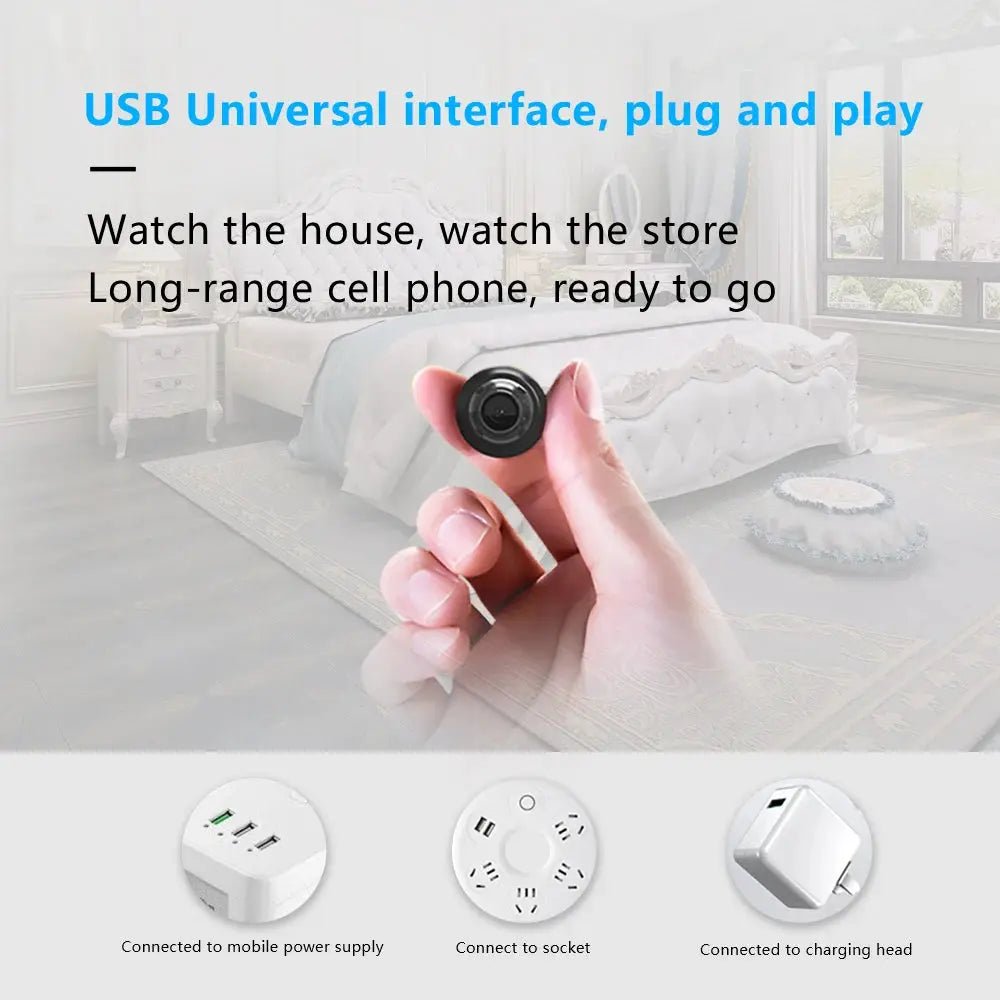1080P WiFi Camera With Night Vision And Motion Detection For Car And Home Guard