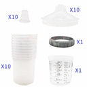 10pcs Bulk Sale Spray Gun Paint Tank Mixing Cup Set