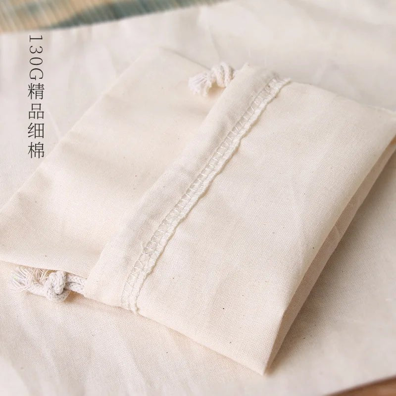 10Pcs Cotton Gift Bags Drawstring Pouches For Jewelry Packaging Linen Burlap Eco