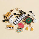 10pcs Mix Funny Enamel Guitar Keyboard Charms Fit DIY Jewelry