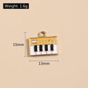 10pcs Mix Funny Enamel Guitar Keyboard Charms Fit DIY Jewelry