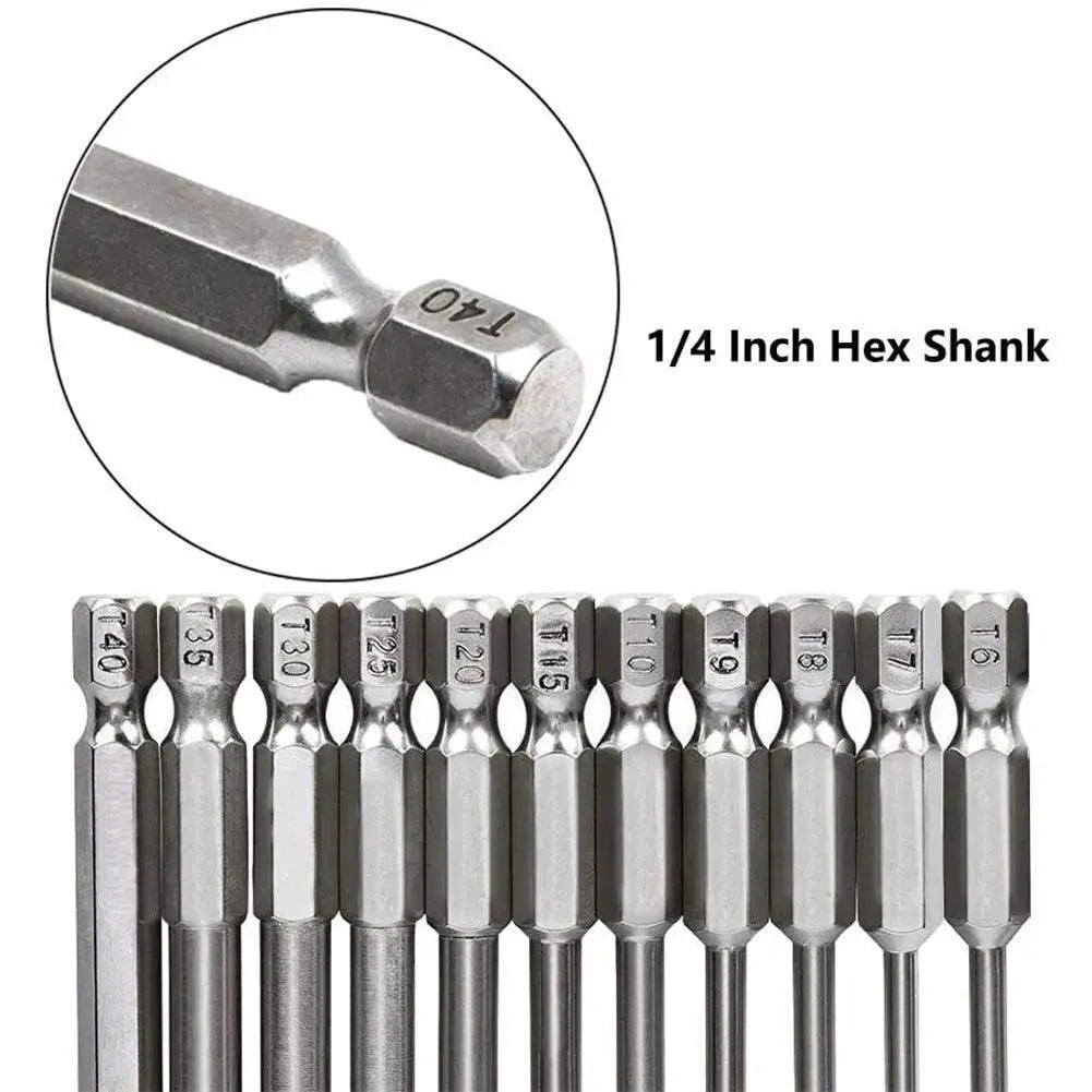 11 Piece Magnetic Tamper Proof Torx Screwdriver Bit Set