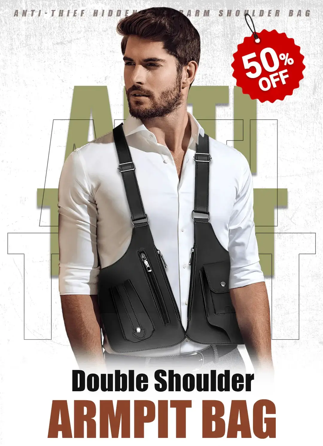 Outdoor Anti Theft Tactical Bag For Men Retro Multi Pocket - OurLum.com