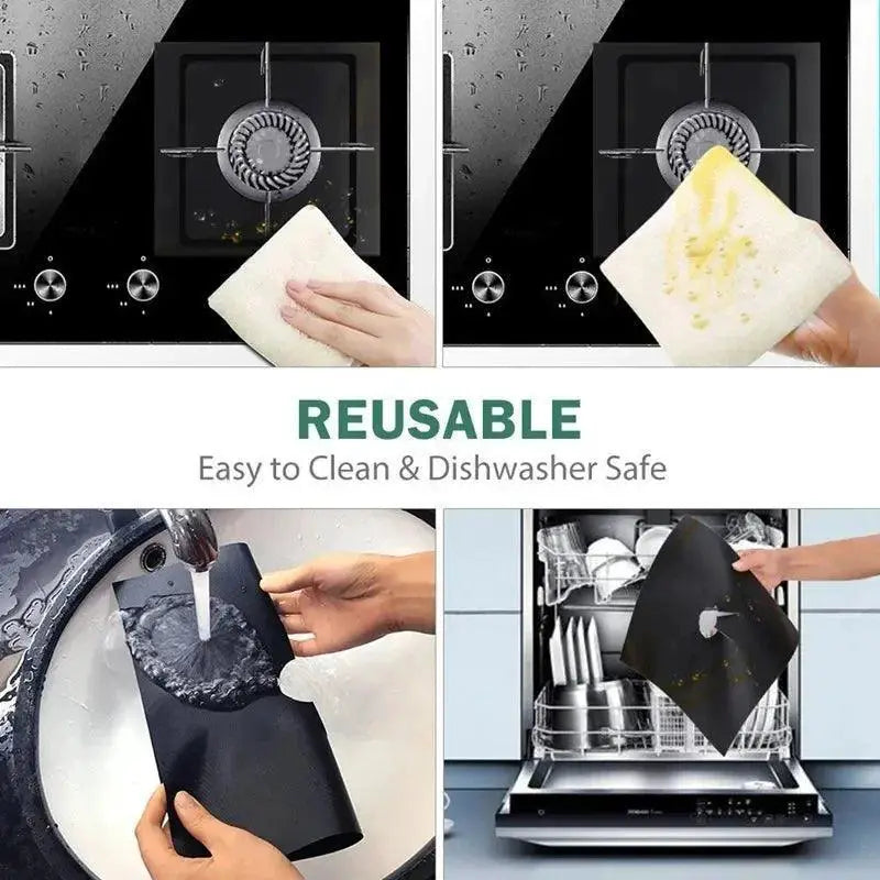 12 Pack Reusable Gas Stove Protector Liners Oil Proof