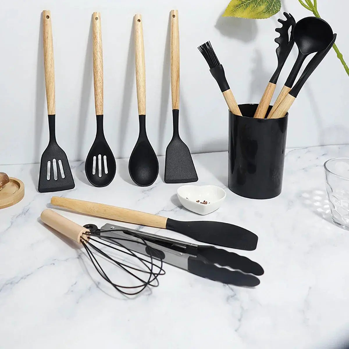 Eco Friendly 12 Piece Nonstick Silicone Kitchen Utensil Set
