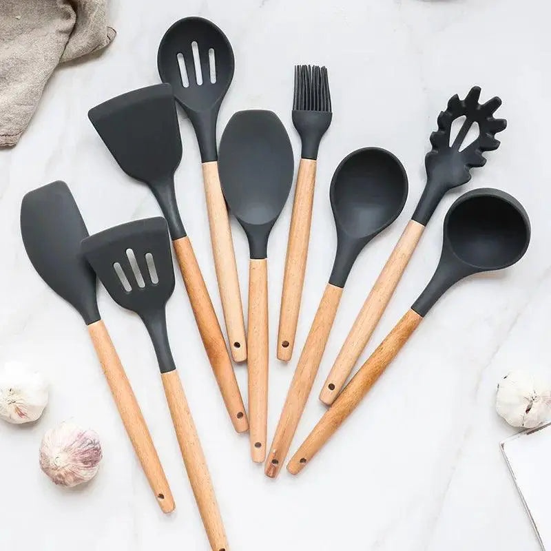 Eco Friendly 12 Piece Nonstick Silicone Kitchen Utensil Set