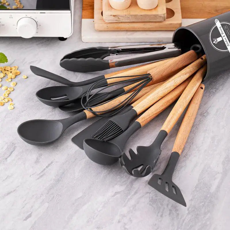 12 Piece Heat Resistant Silicone Kitchen Utensils Set