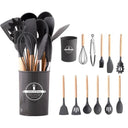 12-Piece Heat-Resistant Silicone Kitchen Utensils Set