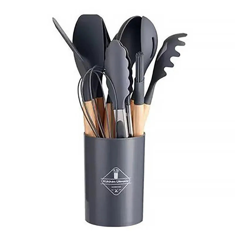 Kitchen Utensils Set 12 Piece Nonstick Silicone With Handles