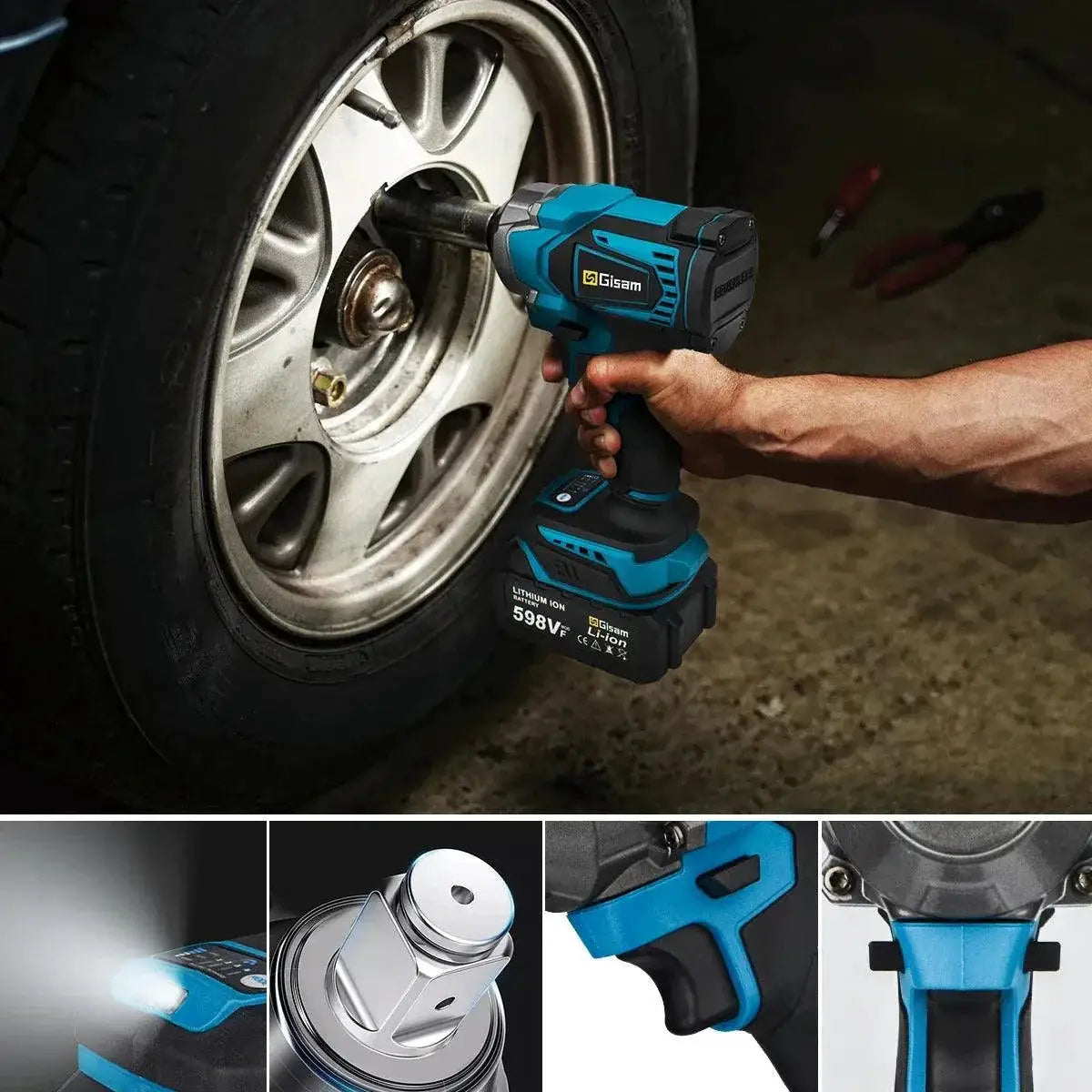 1200Nm Torque Brushless Electric Cordless Impact Wrench