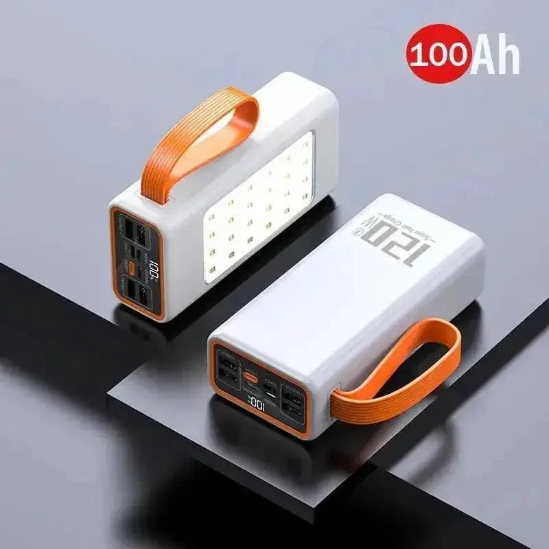 120W High Capacity Portable Charger With LED Light 200000mAh