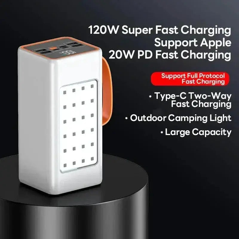 120W High Capacity Portable Charger With LED Light 200000mAh