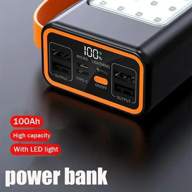 120W High Capacity Portable Charger With LED Light 200000mAh