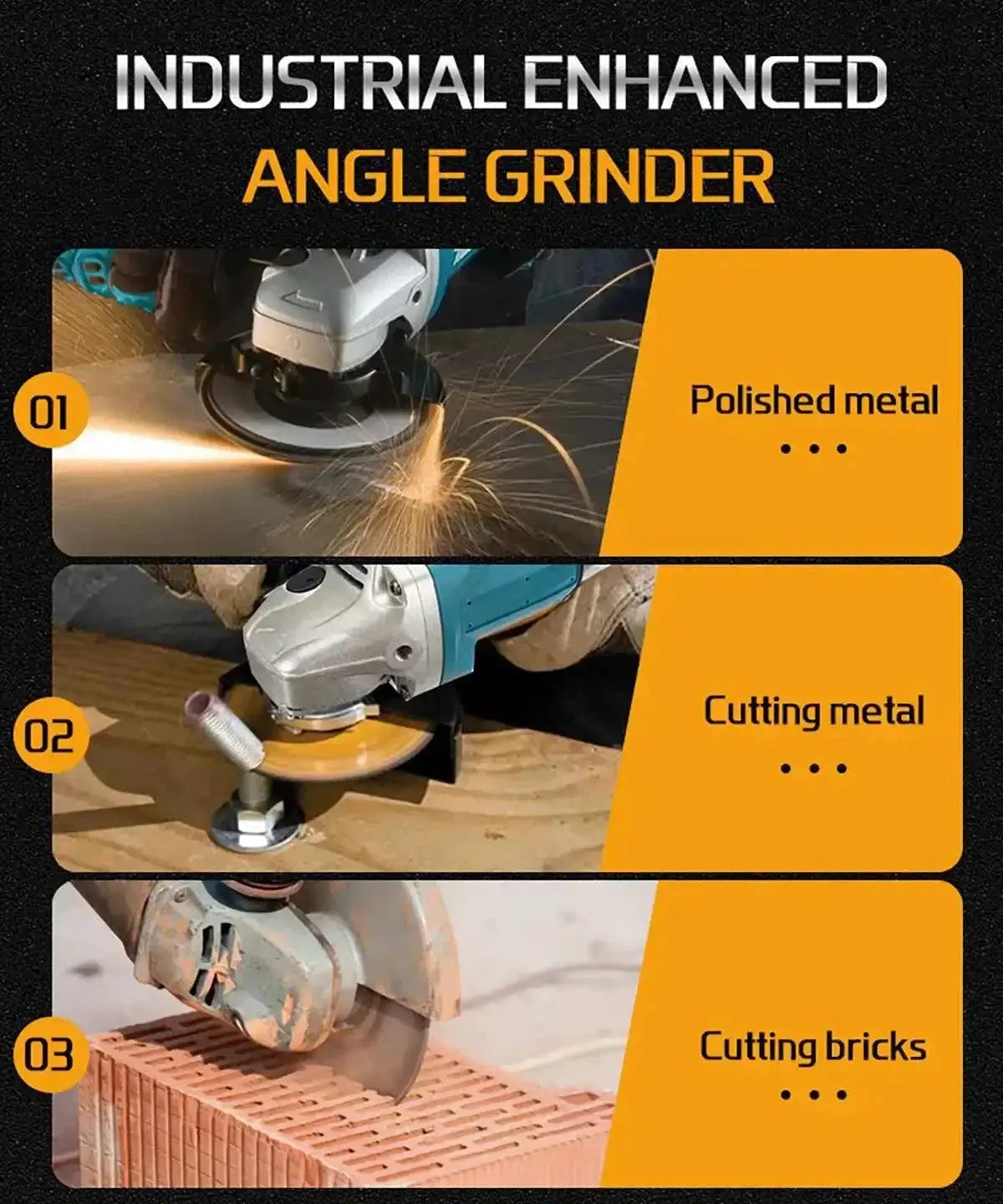 125mm Cordless Brushless Angle Grinder for Makita 18V