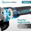 125MM M14 Brushless Electric Angle Grinder Variable Speed