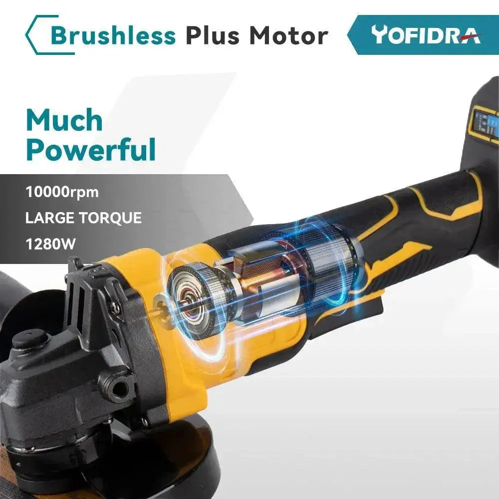125mm M14 Brushless Electric Angle Grinder Variable Speed