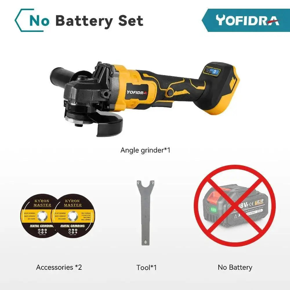 125mm M14 Brushless Electric Angle Grinder Variable Speed