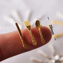 12Pcs Mini Cutlery Set Metal 1 To 12 Scale Dollhouse Dining