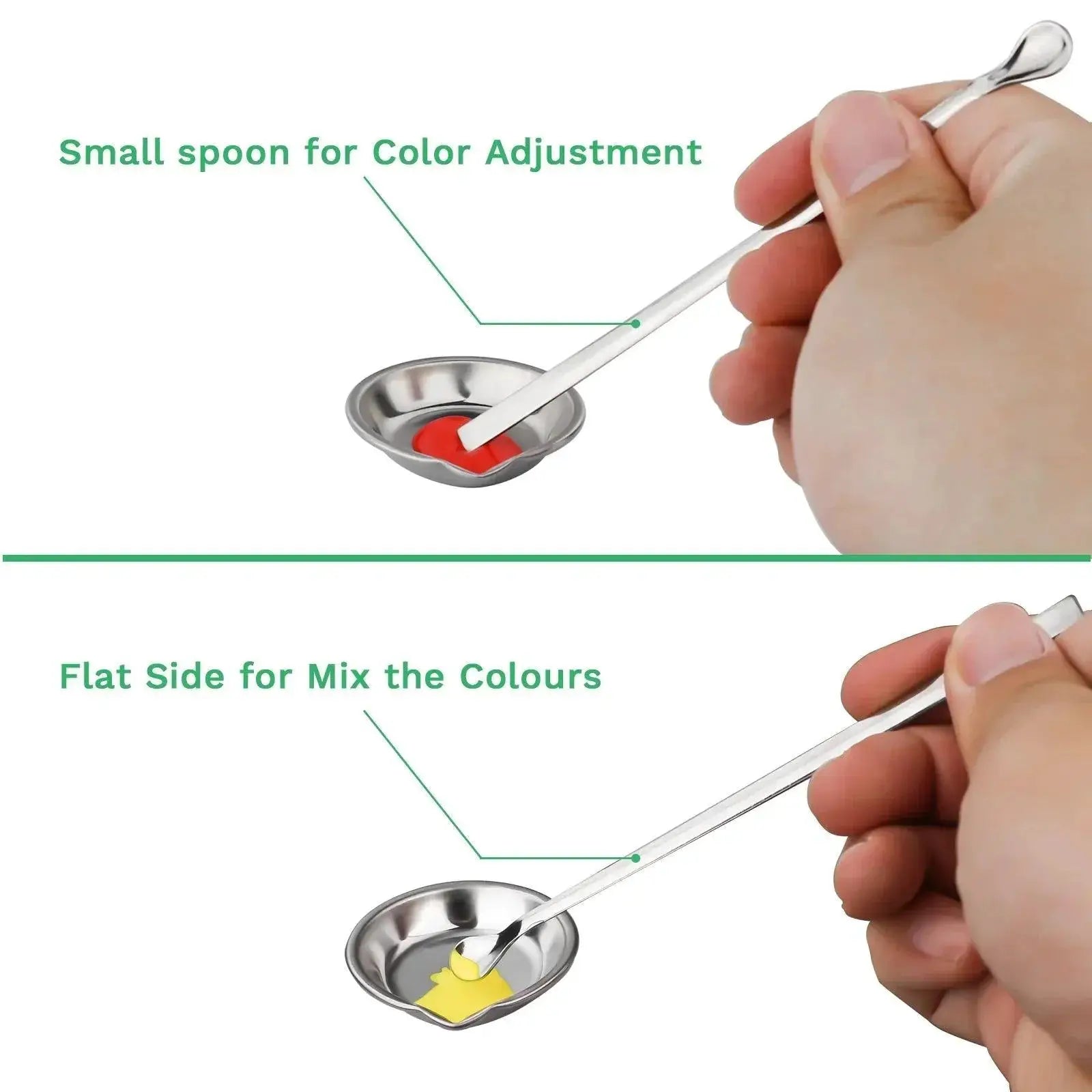 Paint Tray Set 12 Pieces With 2 Stirrers And 8 Eyedroppers