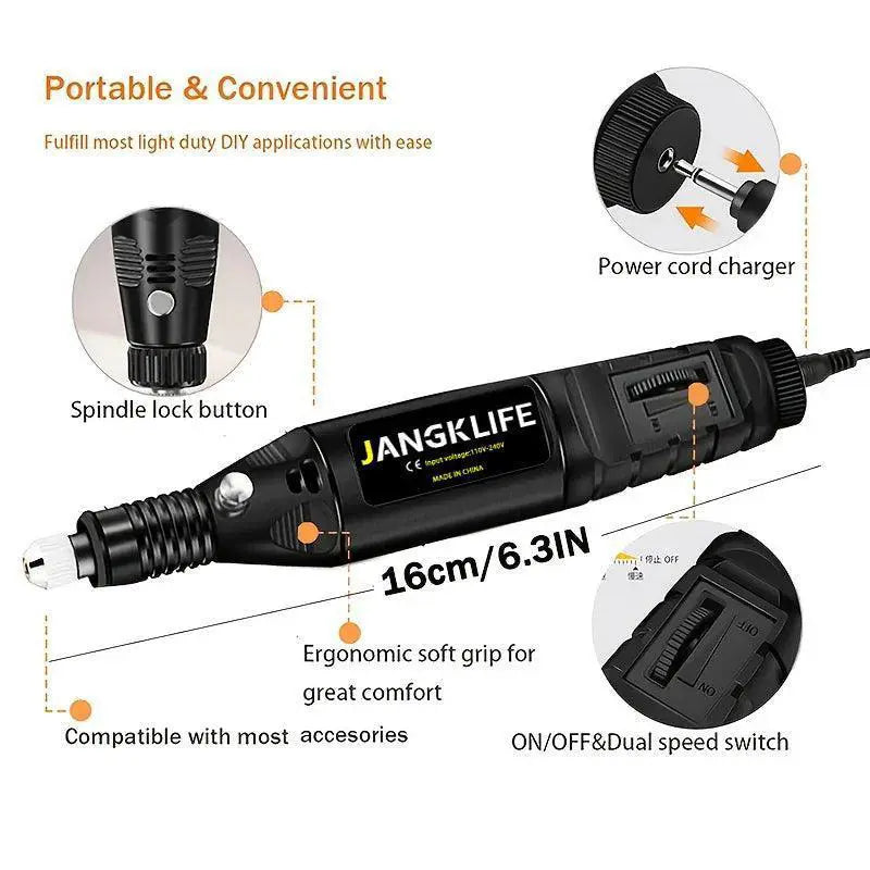 12V Electric Carving Pen With Variable Speed Mini Drill
