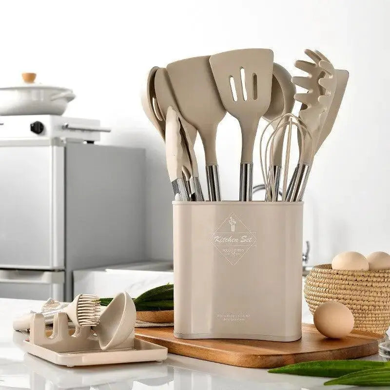 13 Piece Eco Friendly Silicone Kitchen Utensil Set Cooking