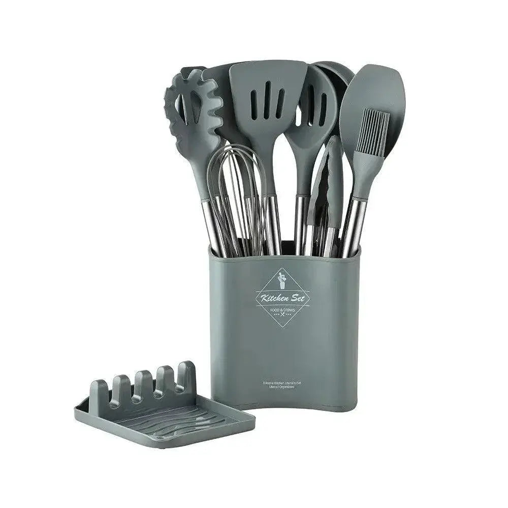 13 Piece Eco Friendly Silicone Kitchen Utensil Set Cooking