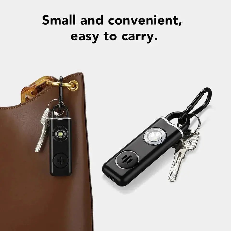 130dB Siren Keychain Alarm Flashlight For Women Self Defense