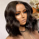 13x4 Pre-Plucked Body Wave Bob Wig HD Lace Front Human Hair