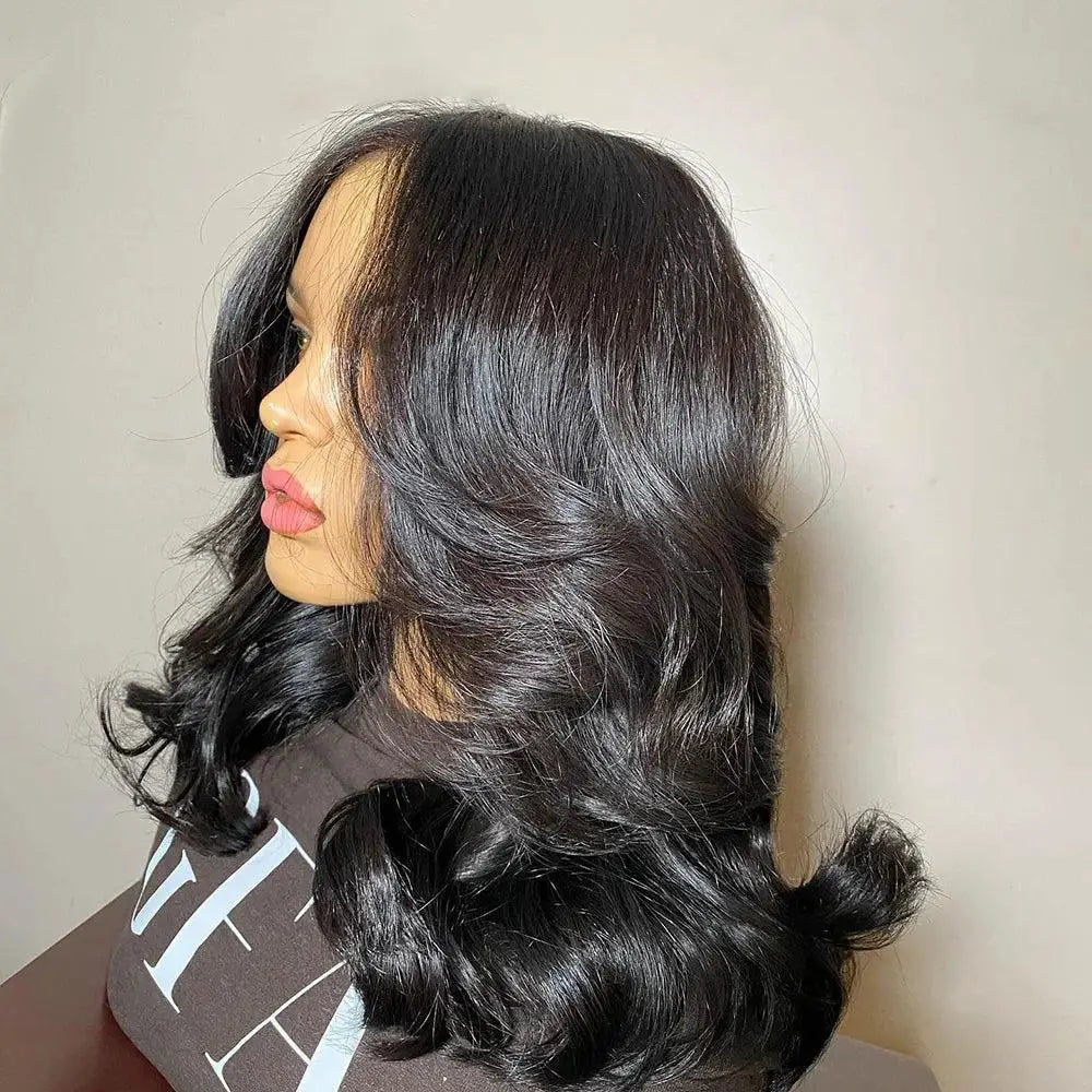 13x4 Pre Plucked Body Wave Bob Wig HD Lace Front Remy Hair