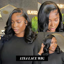 13x4 Pre-Plucked Body Wave Bob Wig HD Lace Front Human Hair
