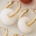 Two-in-One Garnet Hoop Earrings for Boho