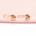 Rose Gold Glow Heart Earrings for Women