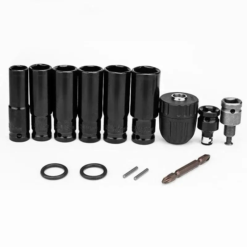 14 Piece Electric Impact Wrench Hex Socket Adapter Kit