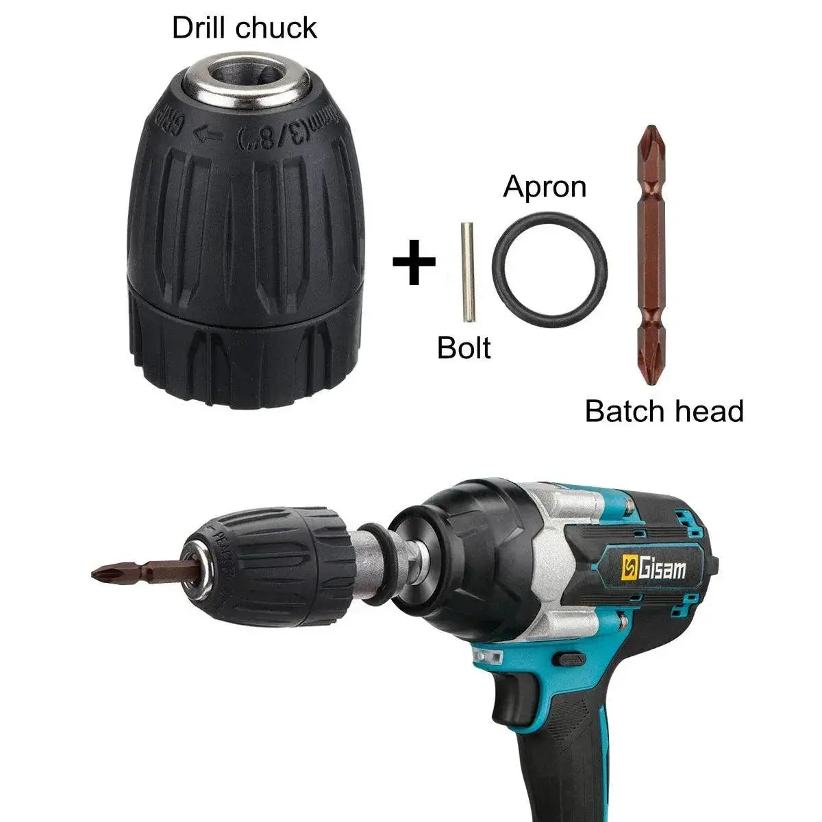 14 Piece Electric Impact Wrench Hex Socket Adapter Kit