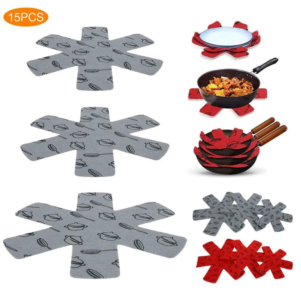 15 - Piece Pot and Pan Protector Set for Kitchen Organization