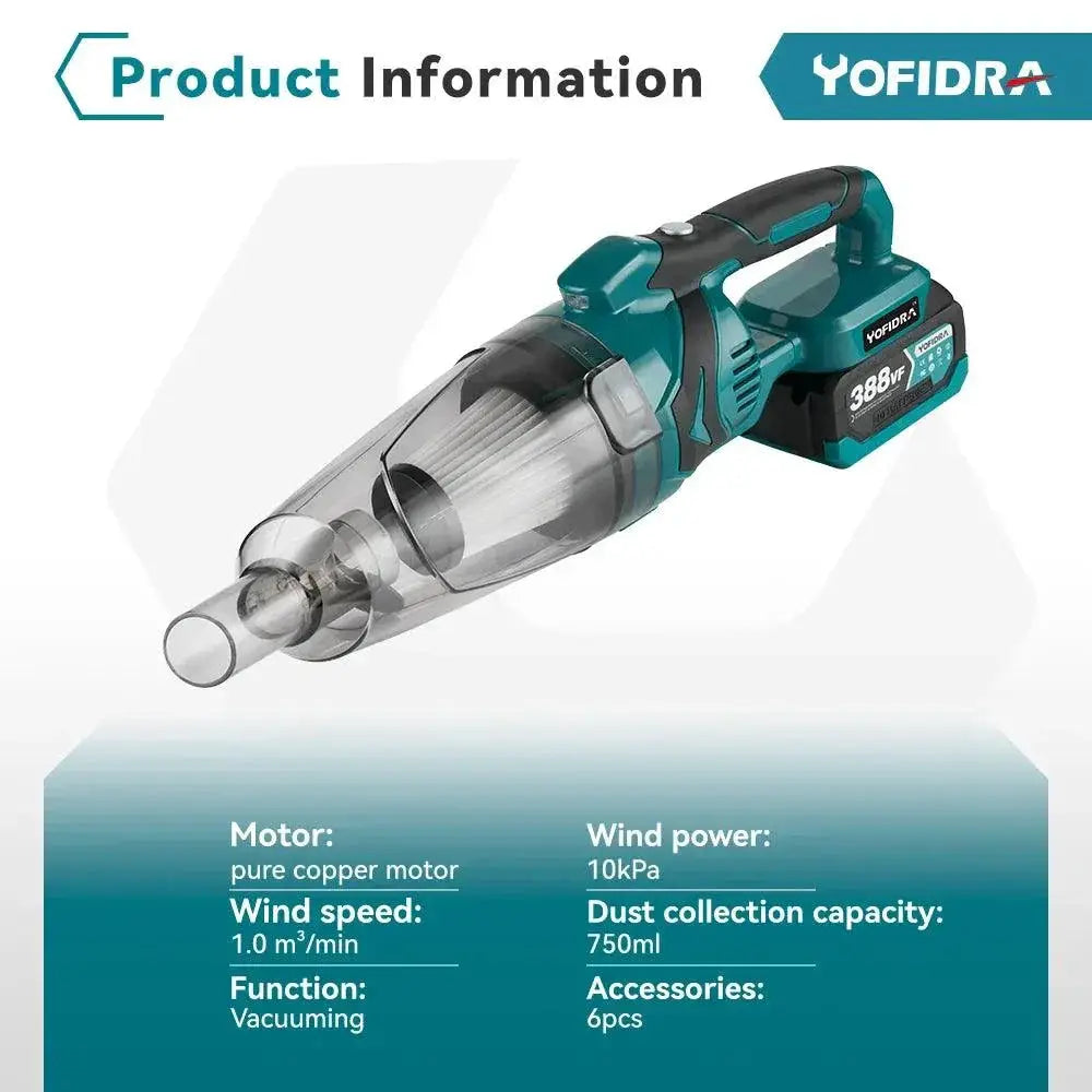 1500W Cordless Vacuum Cleaner For Makita 18V Battery Power