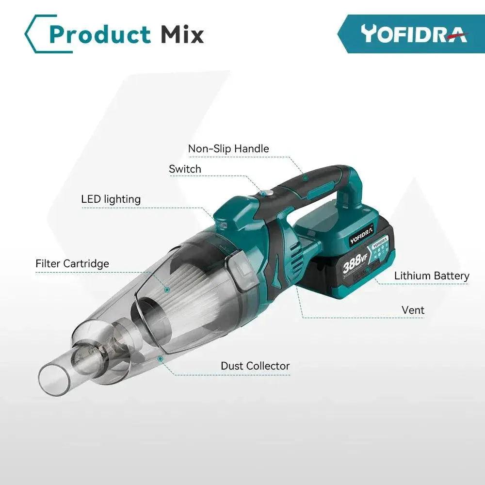 1500W Cordless Vacuum Cleaner For Makita 18V Battery Power