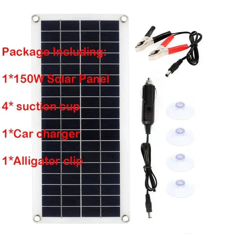 150W 300W Solar Panel Charging Kit With Dual USB Ports