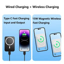 15W Magnetic Wireless Power Bank 10000mAh Compact Charger