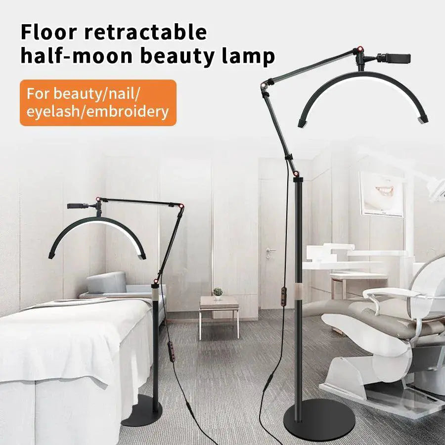 16 Inch LED Half Moon Lash Light Floor Lamp 3000K to 6000K