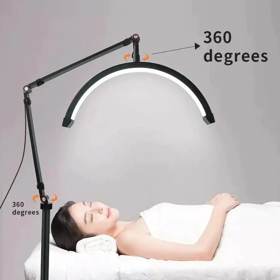 16 Inch LED Half Moon Lash Light Floor Lamp 3000K to 6000K
