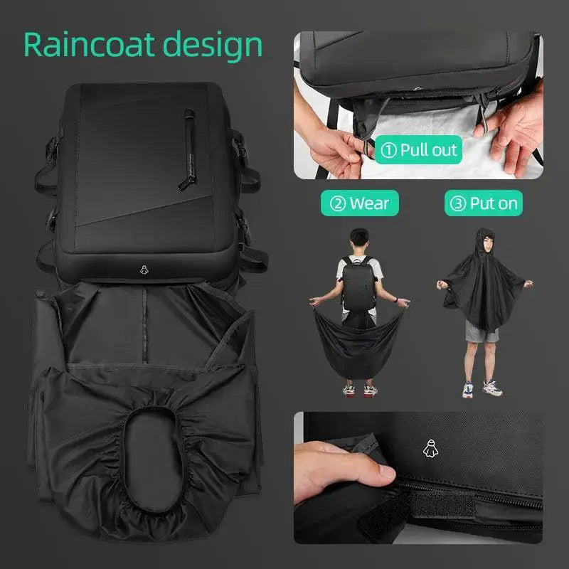 17 Inch Laptop Backpack Expandable Men Business Travel Bag