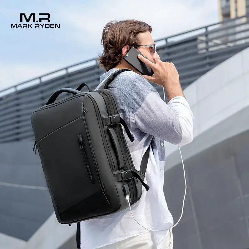 17 Inch Laptop Backpack Expandable Men Business Travel Bag