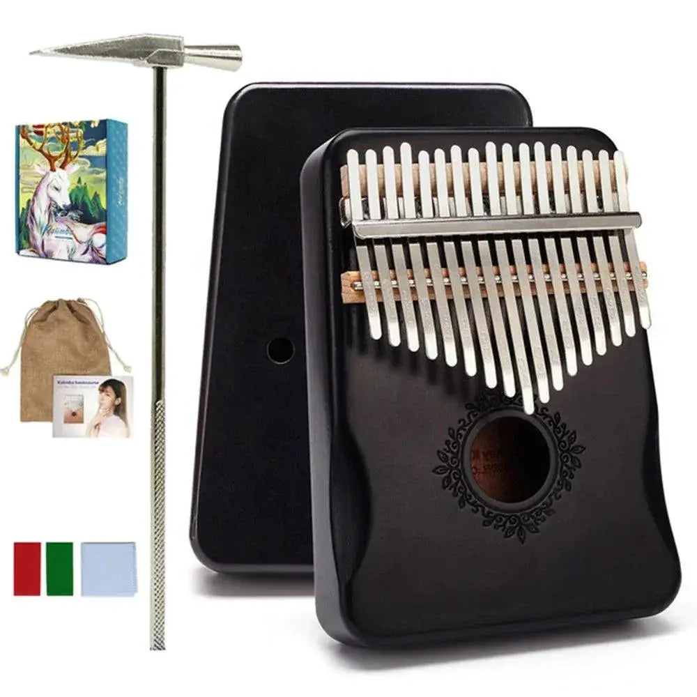17 Key Kalimba Thumb Piano Beginner Friendly Wooden Mbira